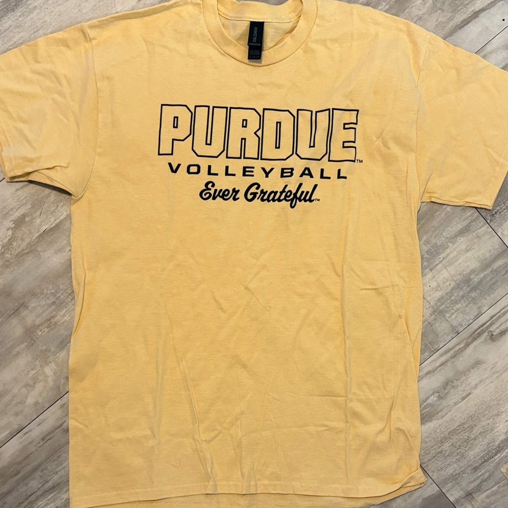 Yellow Purdue Volleyball T-Shirt